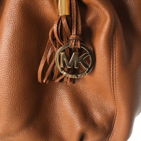 Michael Kors tan leather ring tassel tote - Picture 2 of 6